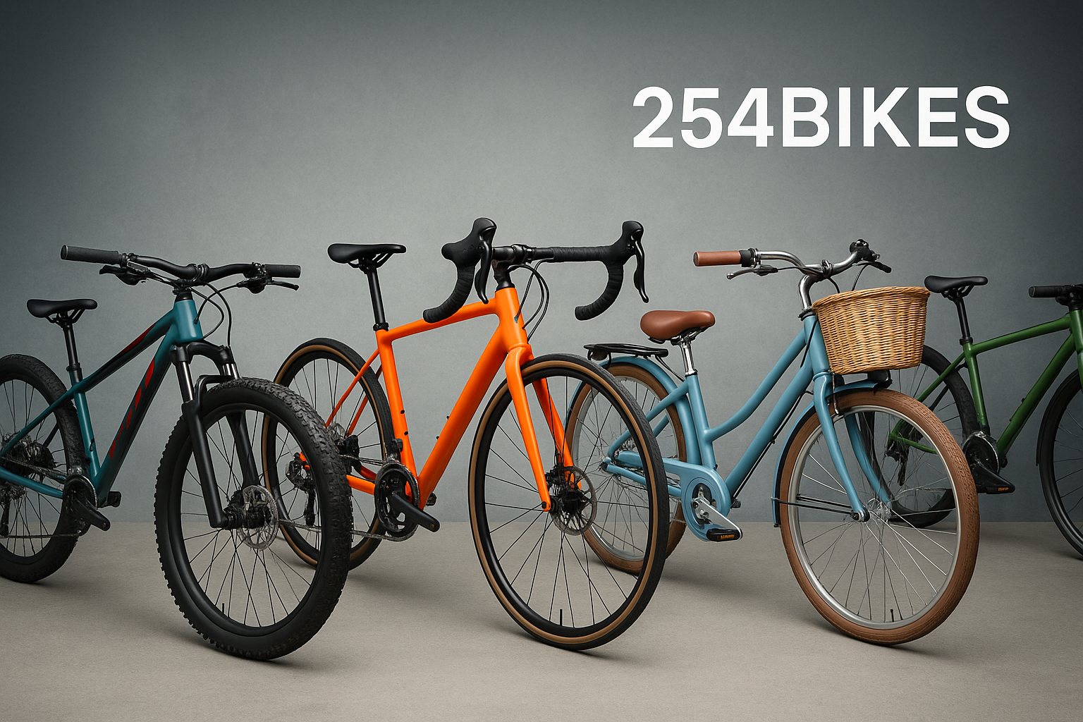 generate a banner image of bikes at 254bikes